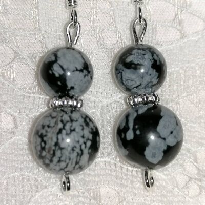 Boucles d'oreilles Obsidienne 1