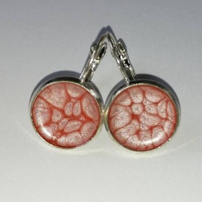 Boucles d'oreilles rondes roses 1