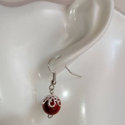 Boucles d'oreilles rouges 1