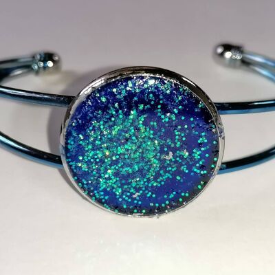 Bracelet bleu pailleté 3