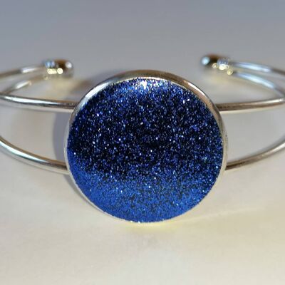 Bracelet bleu pailleté 1