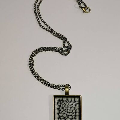 Pendentif carré bronze noir 3