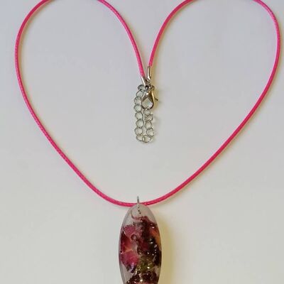 Pendentif pétales roses 3