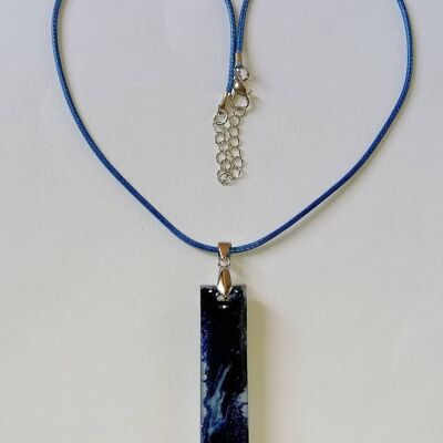 Pendentif résine bleu 1