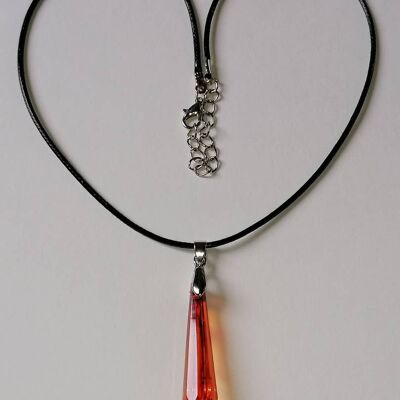 Pendentif résine orange 1