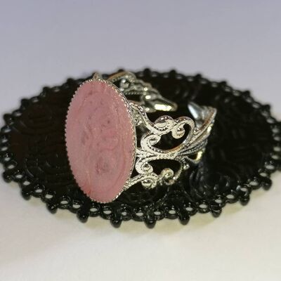 Bague baroque rose