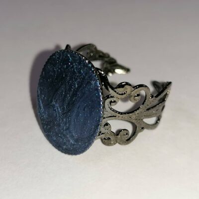 Bague gothique bleu