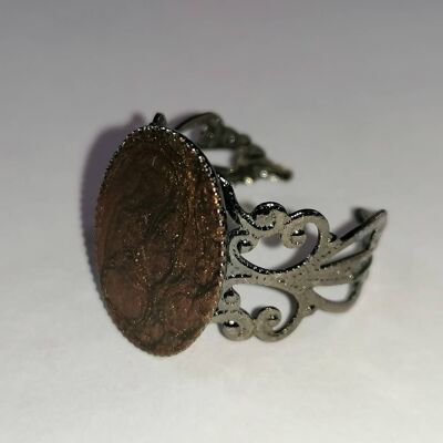 Bague gothique marron