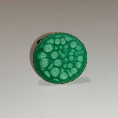 Bague ronde bronze vert