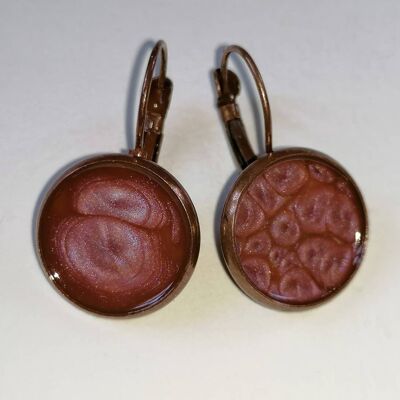 Boucles d'oreilles bronze rose