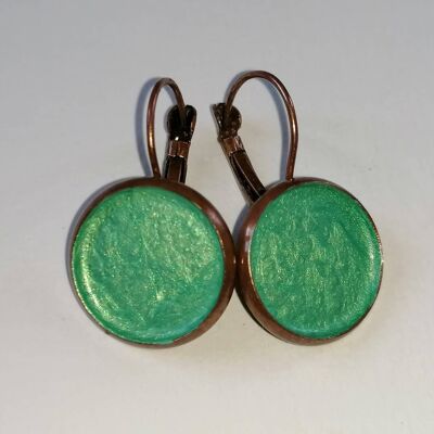 Boucles d'oreilles bronze vert