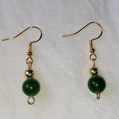 Boucles d'oreilles Jade vert