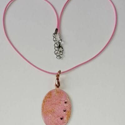 Collier rose cuivré Swarovski