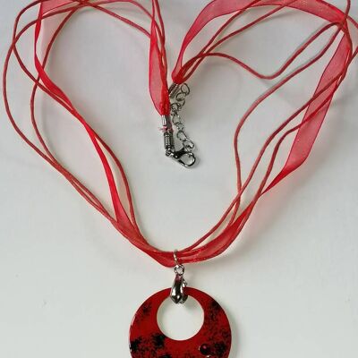 Collier rouge noir Swarovski