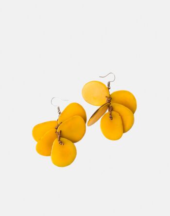 Boucles d'oreilles Bogota Tagua - Jaune