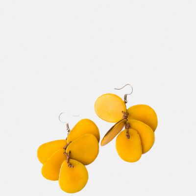 Bogota Tagua Earrings - Yellow