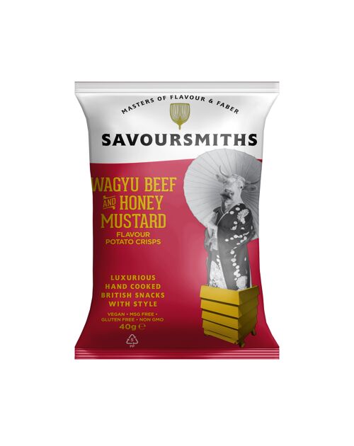 VEGAN WAGYU BEEF WITH HONEY MUSTARD FLAVOUR POTATO CRISPS (24 x40g bags)