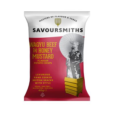 CROUSTILLES DE POMMES DE TERRE SAVEUR MIEL ET MOUTARDE VEGAN WAGYU (24 sachets de 40g)