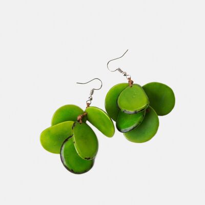 Boucles d'oreilles Bogota Tagua - Vert