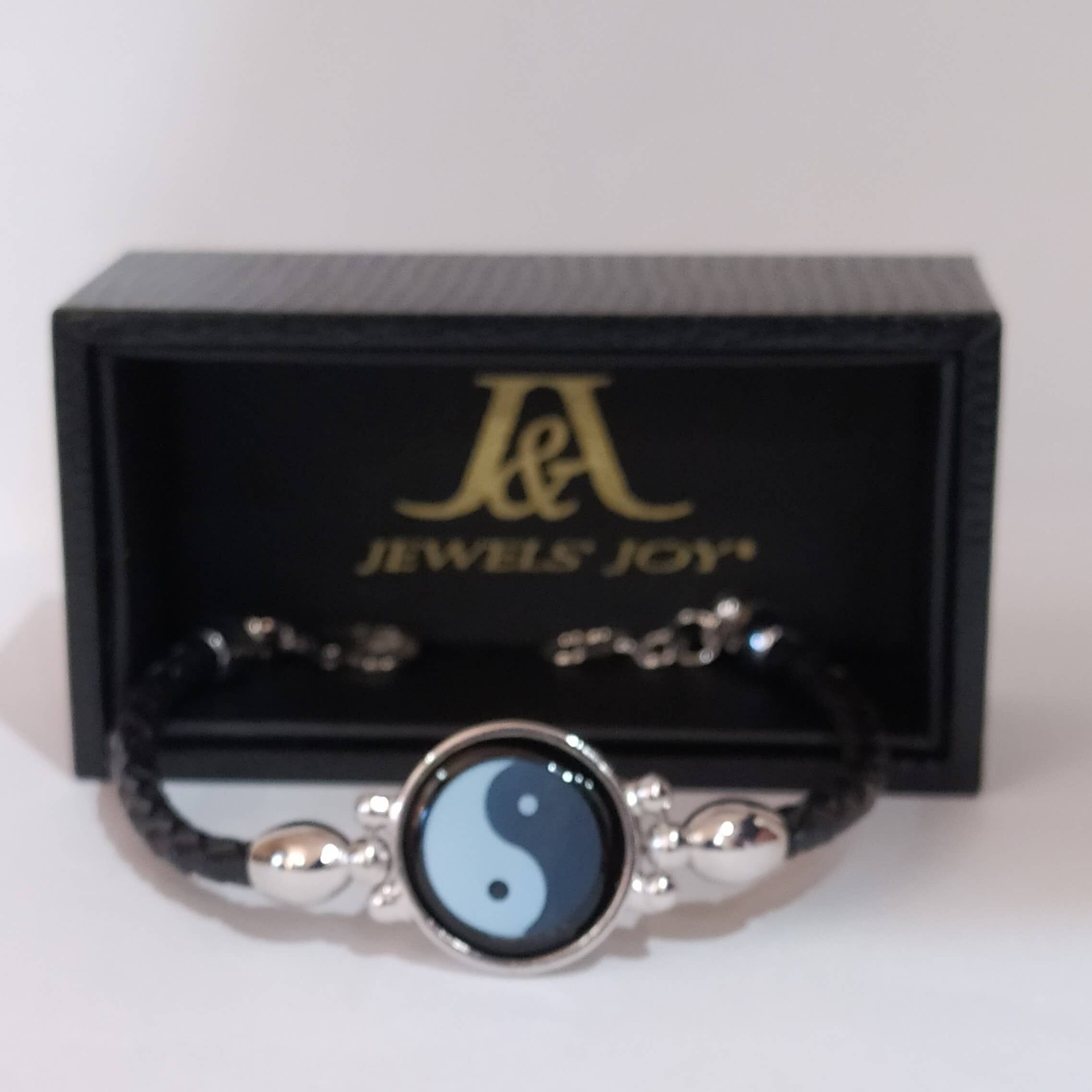 Bracciale con cammeo in agata Yin e Yang