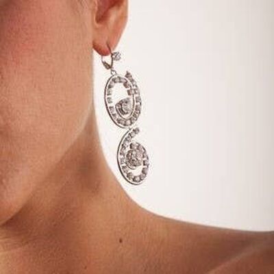 Crystal swirl earrings