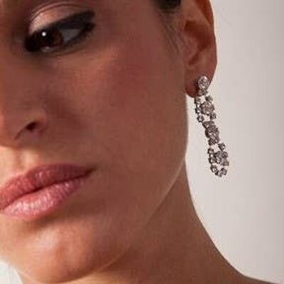 Small diamond crystal earrings