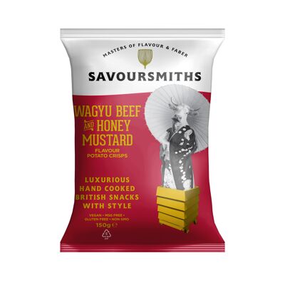 VEGAN WAGYU BEEF WITH HONEY MUSTARD FLAVOUR POTATO CRISPS (12 x 150g bags)