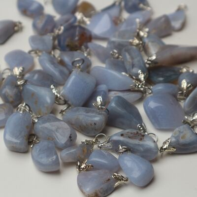 Blue chalcedony pendant