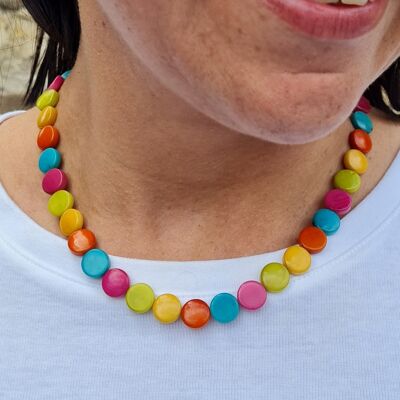 Confetti Tagua Necklace - Multicoloured