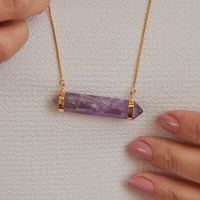 Amethyst Two Points Necklace
