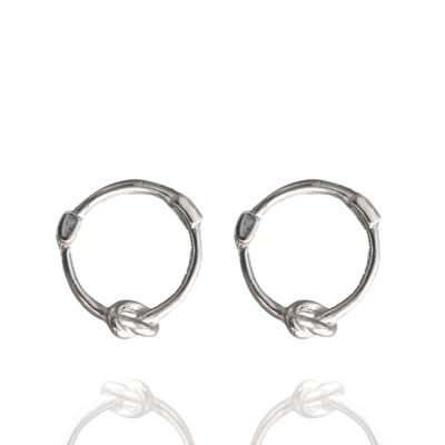 Boucles d'oreilles en argent sterling avec noeud - Argent