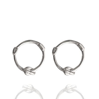 Knoten-Hoop-Ohrring aus Sterlingsilber - Silber