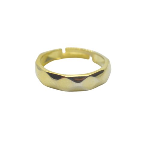 Sterling Silver Geometric Ring - Gold