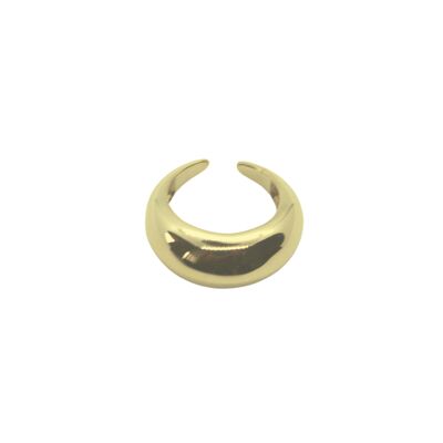 Anello a mezzaluna con cupola in argento sterling - Oro