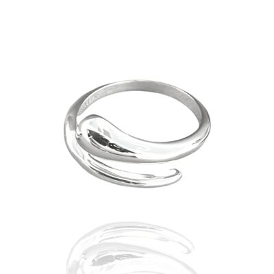 Firma anello serpente impilabile in argento sterling - argento