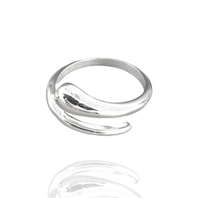 Signature Sterling Silver Stacking Snake Ring - Silver