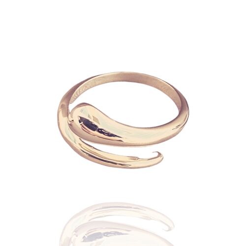 Signature Sterling Silver Stacking Snake Ring - Rose Gold