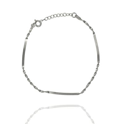 Semi Singapore Sterling Silver Bracelet - Silver