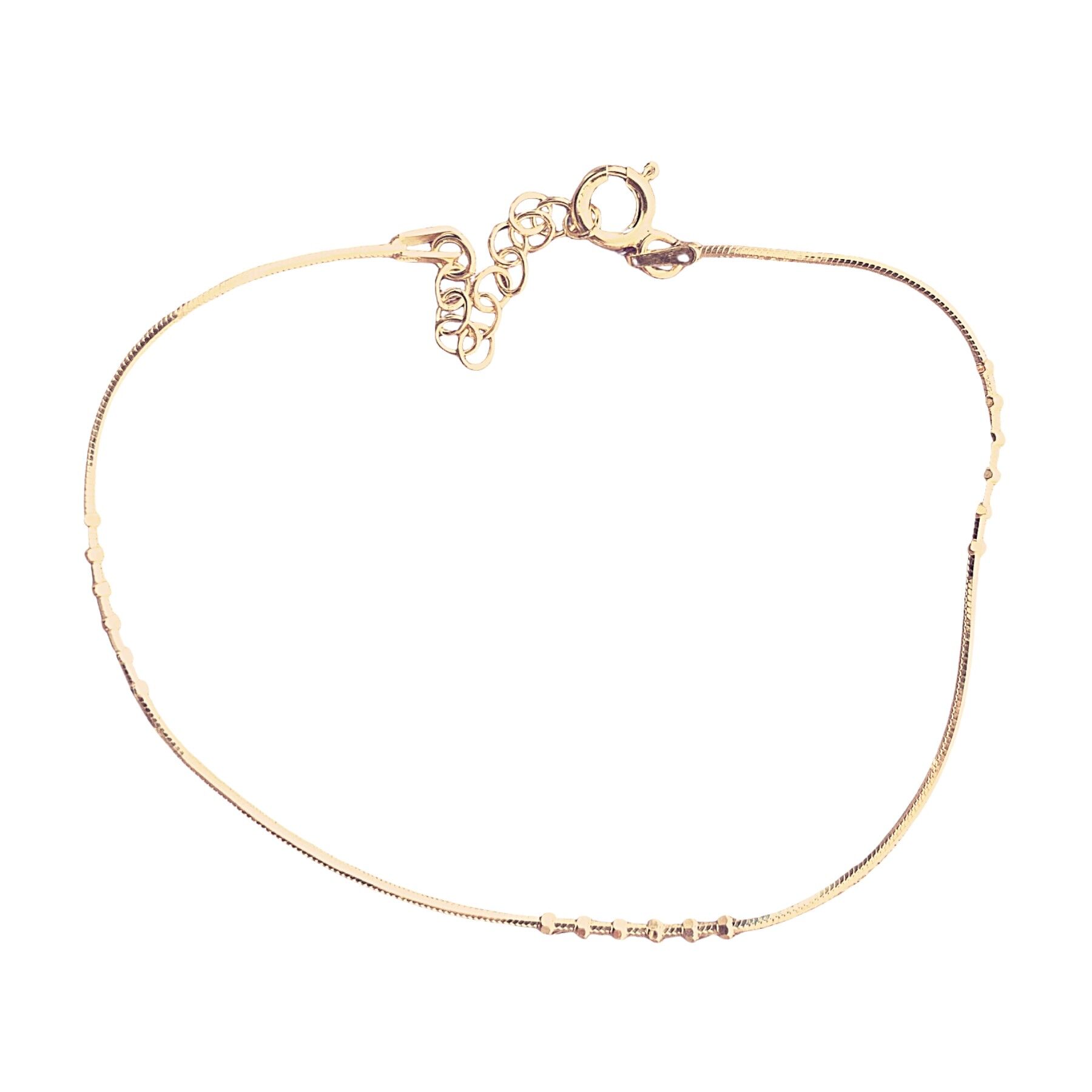 Bracciale in argento sterling con sei perle - Oro rosa