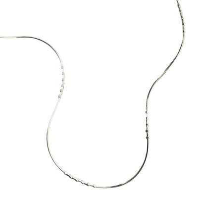 Catena per collana in argento sterling con sei perline - Argento