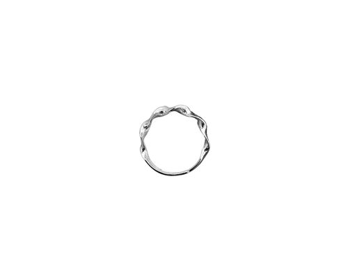 Helical Sterling Silver Ring - Silver