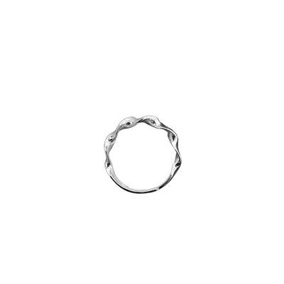Helical Sterling Silver Ring - Silver
