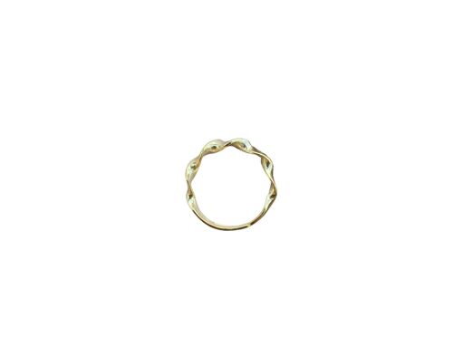 Helical Sterling Silver Ring - Gold