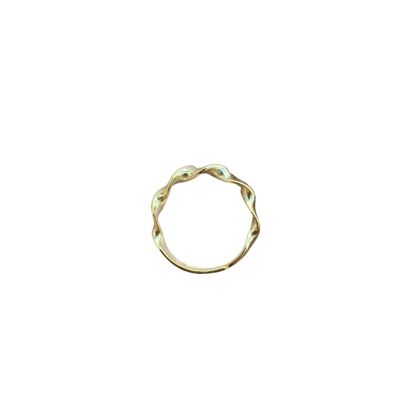 Helical Sterling Silver Ring - Gold