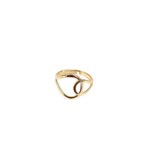 Intercepting Circles Sterling Silver Statement Signature Ring - Gold