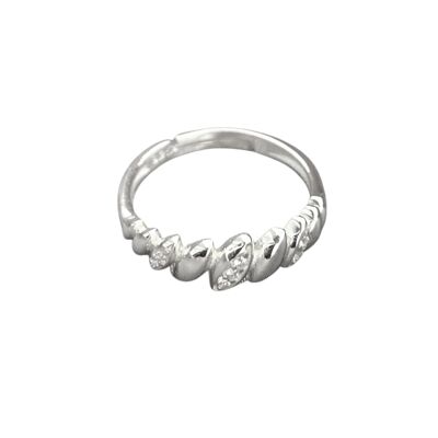 Bague en argent sterling marquise avec pierres doublées - Argent