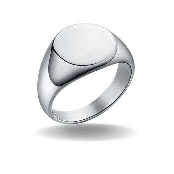 Chevalière Signature Circle en argent sterling - Argent