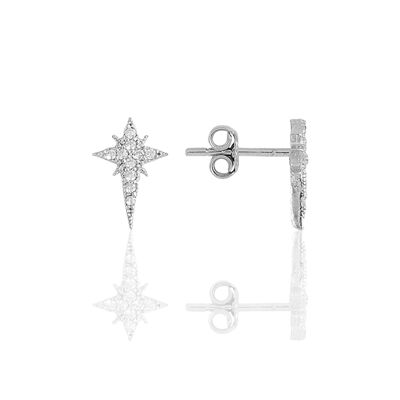 Northern Star Sterling Silver Stud Earring - Silver