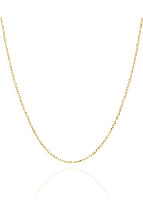 Curb Chain Necklace Sterling Silver - Gold