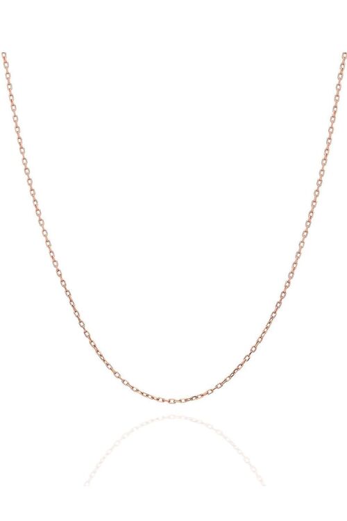 Curb Chain Necklace Sterling Silver - Rose Gold